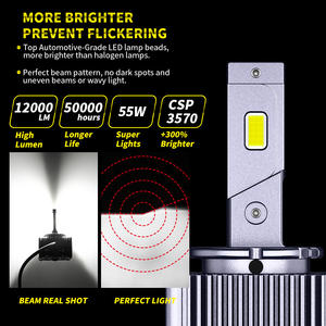 Popnow serie D 45W 6000K 10000Lm Auto LED faro xenón blanco LED Universal 10000Lm para coches D1S D2S D2R D3S D4S D4R D5S D8S - Product Image 2