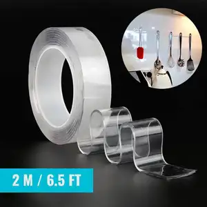 Tape For Kitchen 2022 Updated Nano Tape Double Sided Nano Tape Reusable Transparent Heavy Duty For Walls Kitchen Bathroom Carpet