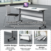 Table de conférence moderne à prix d'usine, avec structure métallique, modulaire, détachable et pliable, en bois, pour la formation