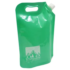 Depósito de agua ligero de PE, sello de seguridad insípido, portador de contenedor de leche y vino, bolsas de almacenamiento, bolsa de agua plegable de plástico