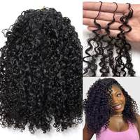 Extensions de cheveux humains bouclés style birman pour tresses au crochet, sans colle, installation facile, doux et crépus, pour femmes