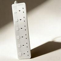 Multiprise certifiée UKCA à 6 prises avec interrupteurs, protection contre les surtensions 3250W, norme britannique BS 1363 13A 250V, pour maison et bureau