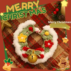 Bufanda Informal de Lana para Perros y Gatos, <span class=keywords><strong>Collar</strong></span> de Peluche, Gorro para Gato, Bufanda para Perro de Otoño e Invierno, Navidad - Product Image 2