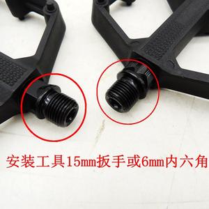 Pedales Duraderos de Nylon para Bicicleta de Montaña, 105mm x 100mm, Eje de Acero, Rodamiento DU, para Bicicleta de Piñón Fijo, en Negro, Gris, Rojo, Verde, Morado Oscuro - Product Image 3