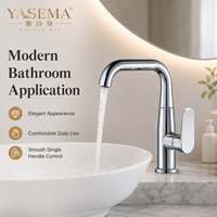 Robinet de lavabo moderne en acier inoxydable, monocommande, pour hôtel, à poser sur le comptoir, finition chromée ou bronze, mélangeur, fabrication OEM