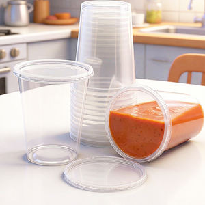 Meilleures ventes : Contenants à soupe de camping de 32 oz, sans danger pour les aliments, étanches, gobelets jetables en PP, grands bols en plastique micro-ondables avec couvercles - Product Image 1