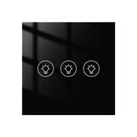 Interrupteur intelligent Tuya Zigbee noir Eu Chuyun 1/2/3/4 voies avec fil neutre