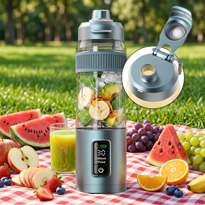 Nouveau Mixeur-Blender Électrique Portable Rechargeable USB avec Lames en Acier Inoxydable, Facile à Transporter, Alimenté par Batterie pour les Voyages, OEM - Product Image 1