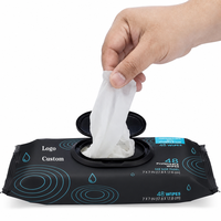 Lingettes jetables sans alcool, lingettes pour toilettes et lingettes humides dissolvables, taille personnalisée grande