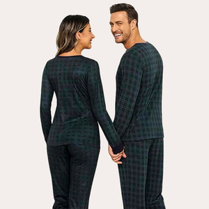 Cotton Pyjama Sets <b>for</b> Men and Women Breathable Matching Nightwear matching family pajamas family loungewear set - Product Image 2