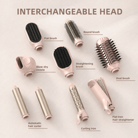 Ensemble de brosses à air chaud 5 en 1, moteur DC 900W, brosse sèche-cheveux avec 2 vitesses, 3 températures, ions négatifs, multi-styler pour salon, maison, voyage