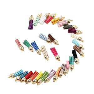 Sjzmm suede tassels for keychain leather suede Tassel fringe for Earrings tassel leather for handbag