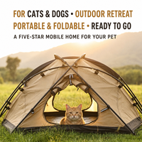 Tente pour animaux de compagnie pliable en forme de dôme, portable, imperméable, résistante au vent, pour le camping en plein air, pour chat et chien