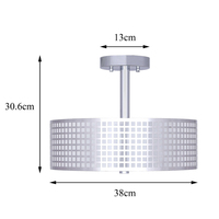 Luminaire semi-encastré contemporain, design tambour, luminaire suspendu à LED, lustres et luminaires suspendus modernes
