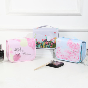 Sac de rangement cosmétique de voyage, organiseur de maquillage portable, trousse de toilette multifonctionnelle pour voyage avec crochets - Product Image 2