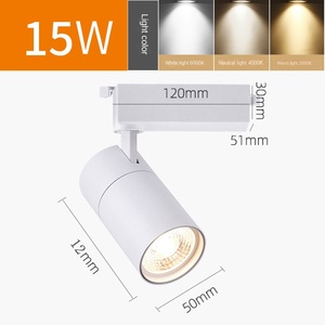 Projecteurs sur rail LED COB haute luminosité 6000K lumière du jour CRI 90, garantie 3 ans pour usage domestique et commercial (magasins de vêtements/plafonds) - Product Image 6
