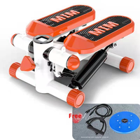 Mini stepper avec bandes de résistance, appareil compact de marche sur marchepieds avec écran LCD pour entraînement cardio, des jambes et du corps entier à domicile