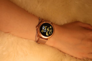 Montre connectée pour femme avec suivi de la fréquence cardiaque, podomètre, entraînement respiratoire, personnalisation du cadran, vente flash en ligne, dernier design, Reloj Inteligente - Product Image 6