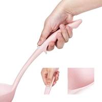 7-delige roze siliconen spatels, garde, tang en andere keukenaccessoires; siliconen bakgerei sets
