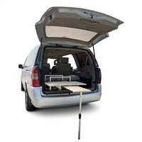 Table coulissante pour coffre de voiture en bois multicouche de 18 mm, OEM ODM, charge lourde de 50 kg, 3 en 1 pour coffre et boîte à outils, réglable, installation sans perçage