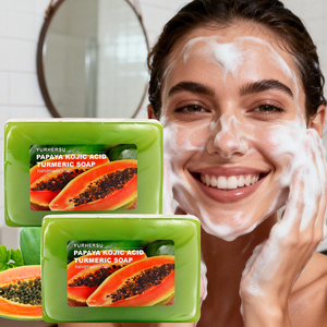 Sapone Naturale alla Papaya per Pulizia Delicata e Schiarimento della Pelle, Esfoliante, Fatto a Mano, Sapone Vegetale Biologico OEM/ODM - Product Image 3