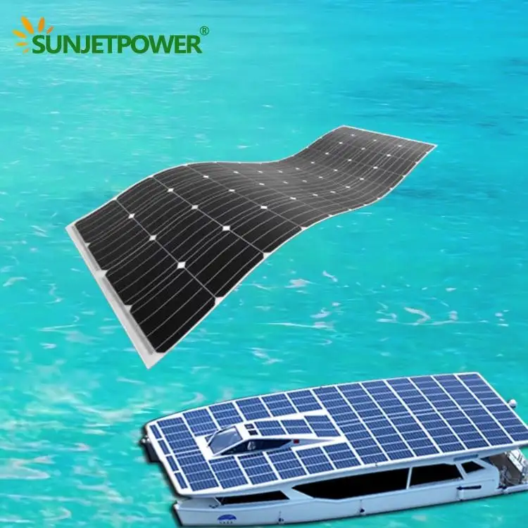 50W المحمولة للماء قابلة للطي السيليكون أحادي البلورية مرنة لوحة طاقة شمسية