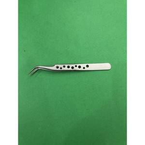 Manufacturer's stainless steel tweezers with nine-hole polished head, anti-slip and hardened, for picking bird's nest, nail - Product Image 3