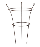 Support de Jardin Robuste en Acier pour Pivoines et Plantes Herbacées, Cage de Bordure pour Fleurs Perpétuelles (3 X Cadre pour Pivoine) 54cm