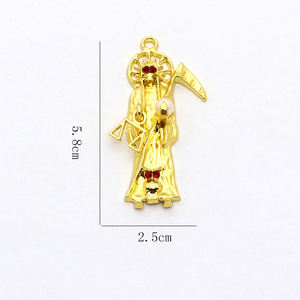 Dessin animé squelette mort dieu Hip Hop pendentif en métal collier couleur préservant porte-clés mode bijoux <span class=keywords><strong>sac</strong></span> - Product Image 2