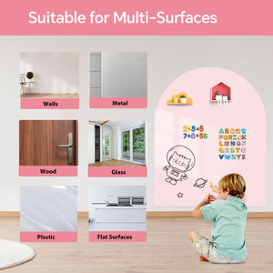 Pegatina de pared de grafiti magnético rosa claro brillante para habitaciones de niños <span class=keywords><strong>pizarra</strong></span> autoadhesiva multifuncional - Product Image 6