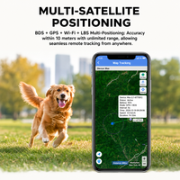 Traceur GPS pour chien Pro 4G, étanche IP68, avec détection des aboiements, autonomie de plus de 20 heures et stockage cloud