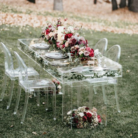 Acrylique clair mariage et fête Buffet Table décorative nuptiale et chérie Dessert Table Carton emballé