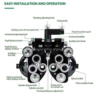 Optometry Equipment Manual Phoropter Refraction Tester Ophthalmic Examination Vision Testing Metal CE ISO Certified 1 Year