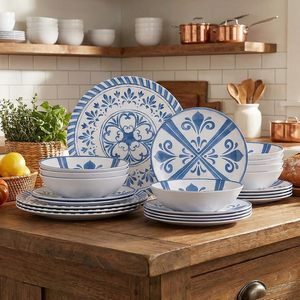 Nouvel arrivage de vaisselle : Service de table en porcelaine fine motif Feuille de Vie - Product Image 1