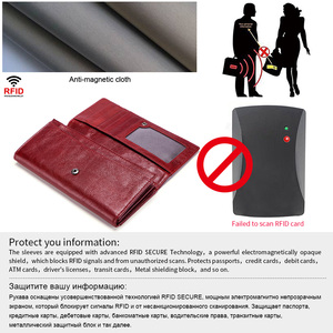 HUMERPAUL <span class=keywords><strong>Portafoglio</strong></span> Personalizzato da Donna in Vera Pelle, Pochette alla Moda con Tasca per Telefono, Porta Carte RFID, Organizer e Borsa - Product Image 4