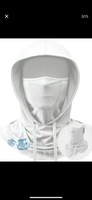 Masque de protection solaire d'été pour homme, cache-cou respirant en soie glacée, chapeau et voile trois-en-un, couvre-chef carré solide pour le cyclisme