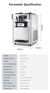 Máquina de Hielo Automática Profesional Comercial de 22L/H, Máquina de Hielo Suave de 3 Sabores, Máquina de Hielo en Rollo - Product Image 4