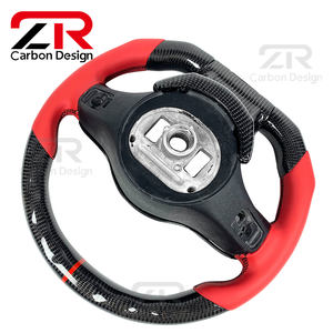 Volant en cuir véritable personnalisé en fibre de carbone avec LED RPM pour Mercedes Benz W212 W205 W222 W213 CLS <span class=keywords><strong>GLE</strong></span> GLC E63 <span class=keywords><strong>E53</strong></span> C63 <span class=keywords><strong>AMG</strong></span> - Product Image 3