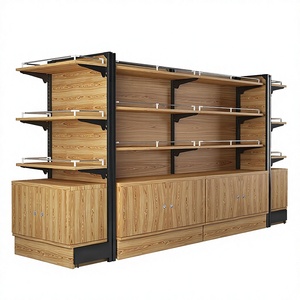 Negozio di vendita al dettaglio di <span class=keywords><strong>legno</strong></span> scaffalature display del supermercato scaffale di <span class=keywords><strong>metallo</strong></span> <span class=keywords><strong>e</strong></span> isola di generi alimentari di <span class=keywords><strong>legno</strong></span> gondola - Product Image 1