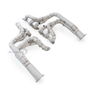 Colector de escape de alto flujo de acero inoxidable SS304 y tubos de escape para <span class=keywords><strong>Aston</strong></span> <span class=keywords><strong>Martin</strong></span> DBS <span class=keywords><strong>DB9</strong></span> 6.0 2004-2012: Optimiza la linealidad de potencia del motor NA - Product Image 3