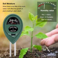 Ph-mètre de sol capteur d'humidité du sol 3-en-1 Kit de Test d'humidité du sol/lumière/PH pour l'entretien des plantes intérieures/extérieures