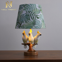 Nouvelle Lampe de Table LED en Résine en Forme d'Oiseau pour Décoration Intérieure, Restaurant, Hôtel, Chambre à Coucher