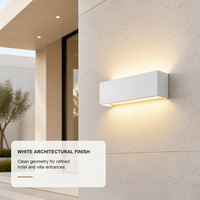 Applique murale LED COB moderne, étanche, en aluminium, avec capteur de mouvement, à faisceau réglable haut/bas, pour extérieur, villa, couloir, façade