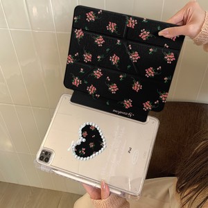 Housse de protection florale perle coréenne <span class=keywords><strong>pour</strong></span> <span class=keywords><strong>iPad</strong></span> 10 11 pouces générations Y pliant <span class=keywords><strong>Air</strong></span> anti-flexion Mini stylo fente étuis <span class=keywords><strong>pour</strong></span> tablette - Product Image 3