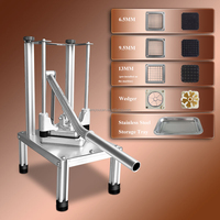 Trancheuse et hachoir manuel commercial AY-480 pour concombre, radis, pomme de terre, coupe-frites verticale