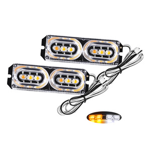 New 2 miếng <span class=keywords><strong>12</strong></span> LED cảnh báo Strobe <span class=keywords><strong>Lights</strong></span> Set khẩn cấp nhấp nháy đèn nguy hiểm Flash lưới tản nhiệt đèn phổ đồ đạc cho - Product Image 1
