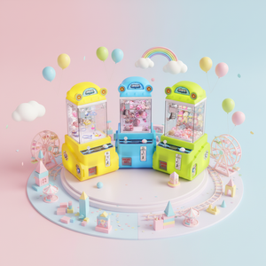 Mini Grúa de Juguete Colorida para Niños, Máquina de Arcade para Centros Comerciales, Funciona con Monedas, Juegos Infantiles Pequeños, Muñecas, Parque de Diversiones CM006 - Product Image 3