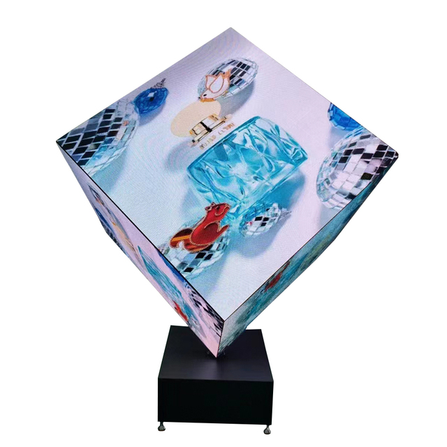 Shenzhen Custom 5 Sides Indoor Irregular Shaped Cube Board Module Front Maintenance Led Dot Matrix Display Panel Rubik-s Screen