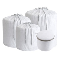 Sac à linge, grand filet en tissu pour la lessive, cordon à œillets et cordon de serrage, robuste et personnalisable