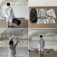 Stand backdrop berbentuk kerang ANNIELU, rangka lengkung logam aluminium untuk dekorasi panggung acara pernikahan, pesta, dan upacara.